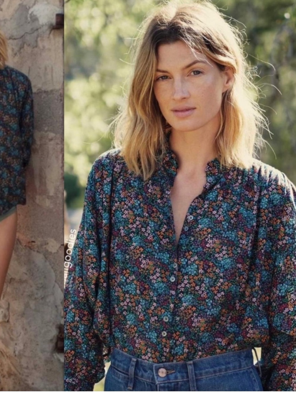 Doen O’Keefe Top Navy Ditsy Floral